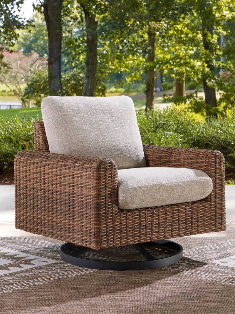 Dolan Creek - Swivel Lounge With Cushion - Gray / Brown by Unique Piece Furniture