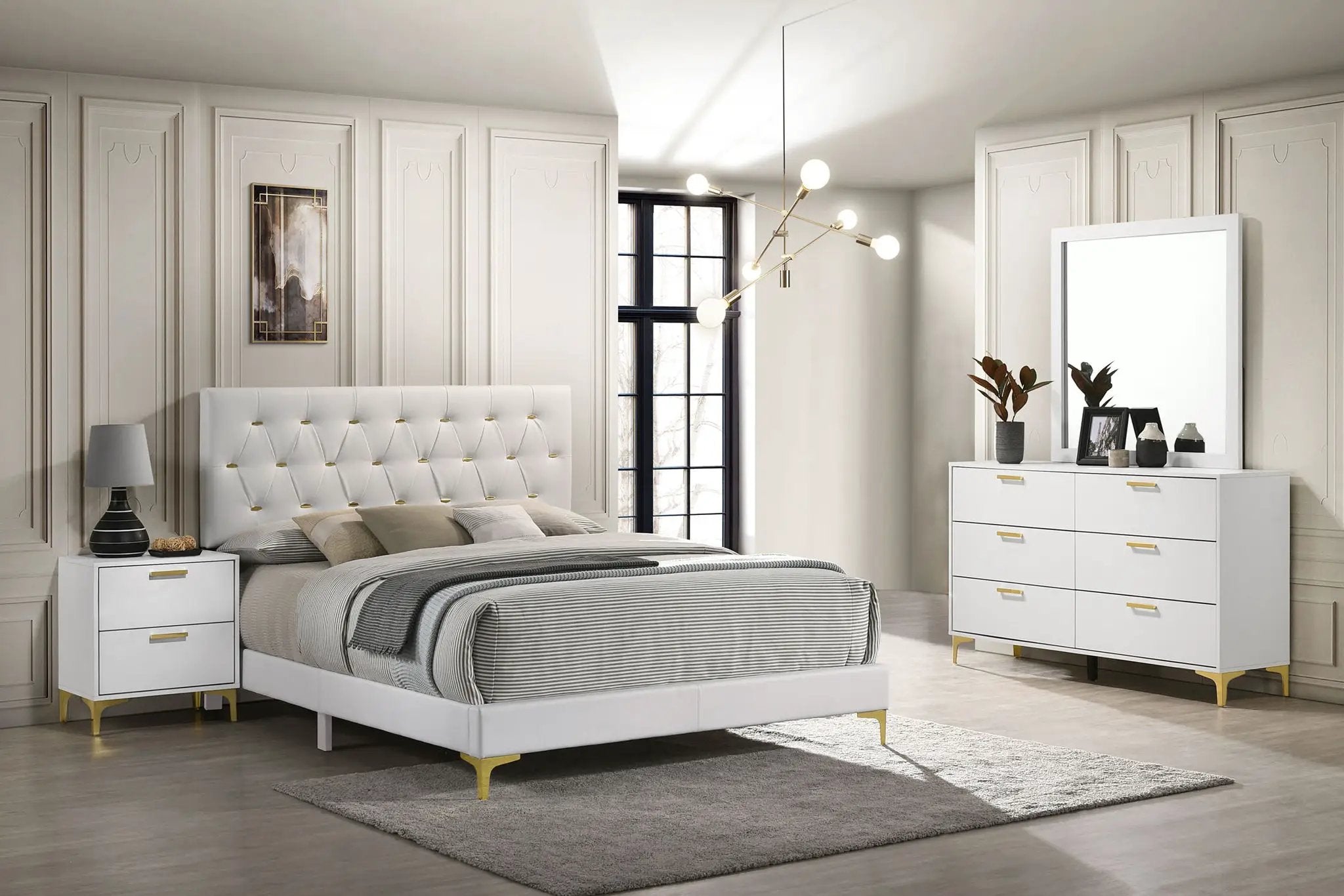 Kendall 4-piece Queen Bedroom Set White by Unique Piece Furniture