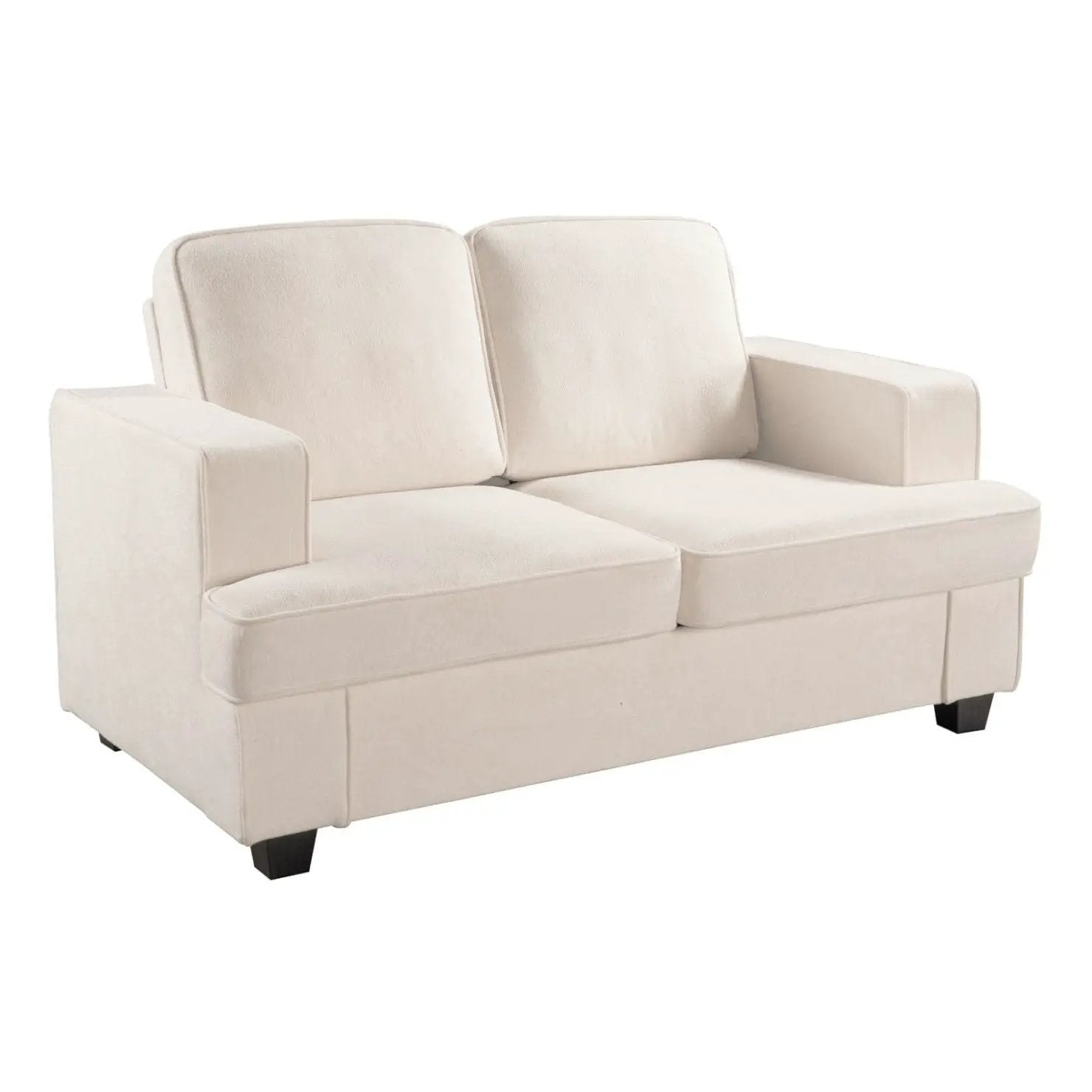 Modern Loveseat, Comfortable 2 Seater Couch With Deep Seating, Loose Back Cushions, Wide Arms by Unique Piece Furniture