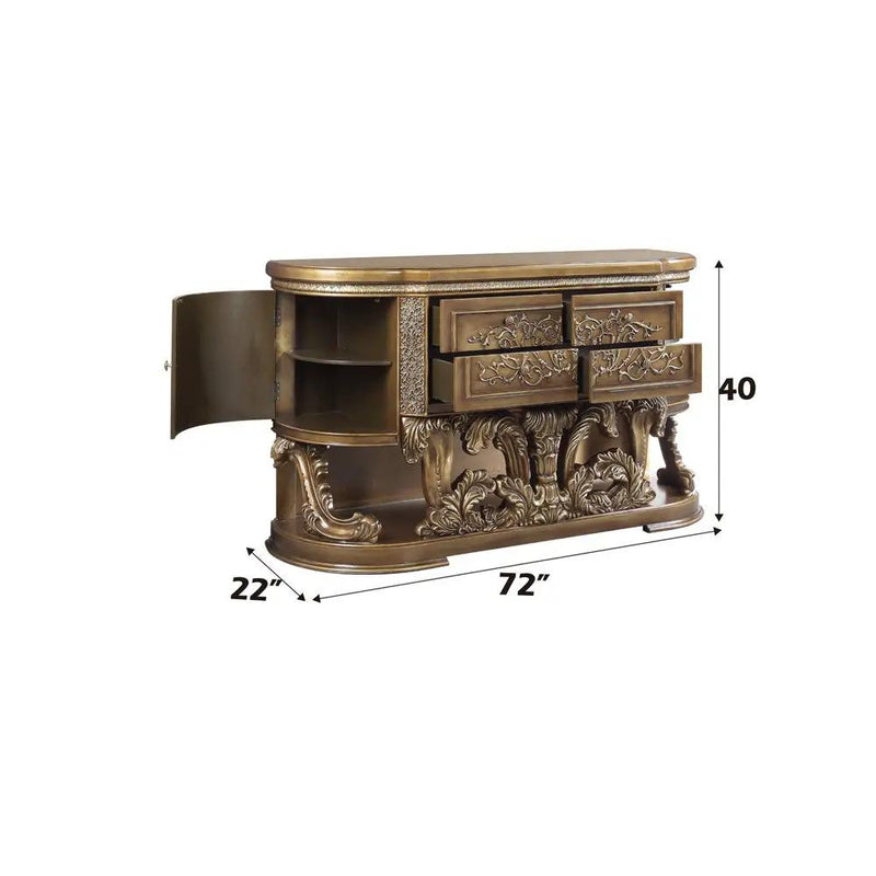 Constantine - Server - Brown & Gold by Unique Piece Furniture