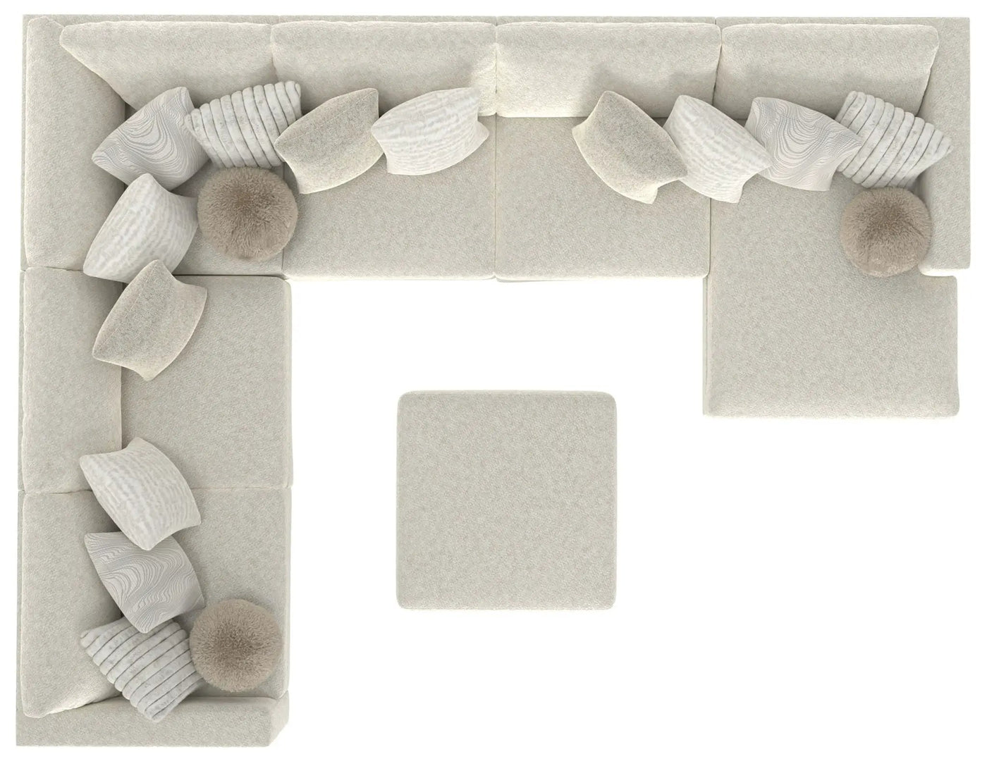 Ritzy - Modular Sofa And Included Cocktail Ottoman by Unique Piece Furniture
