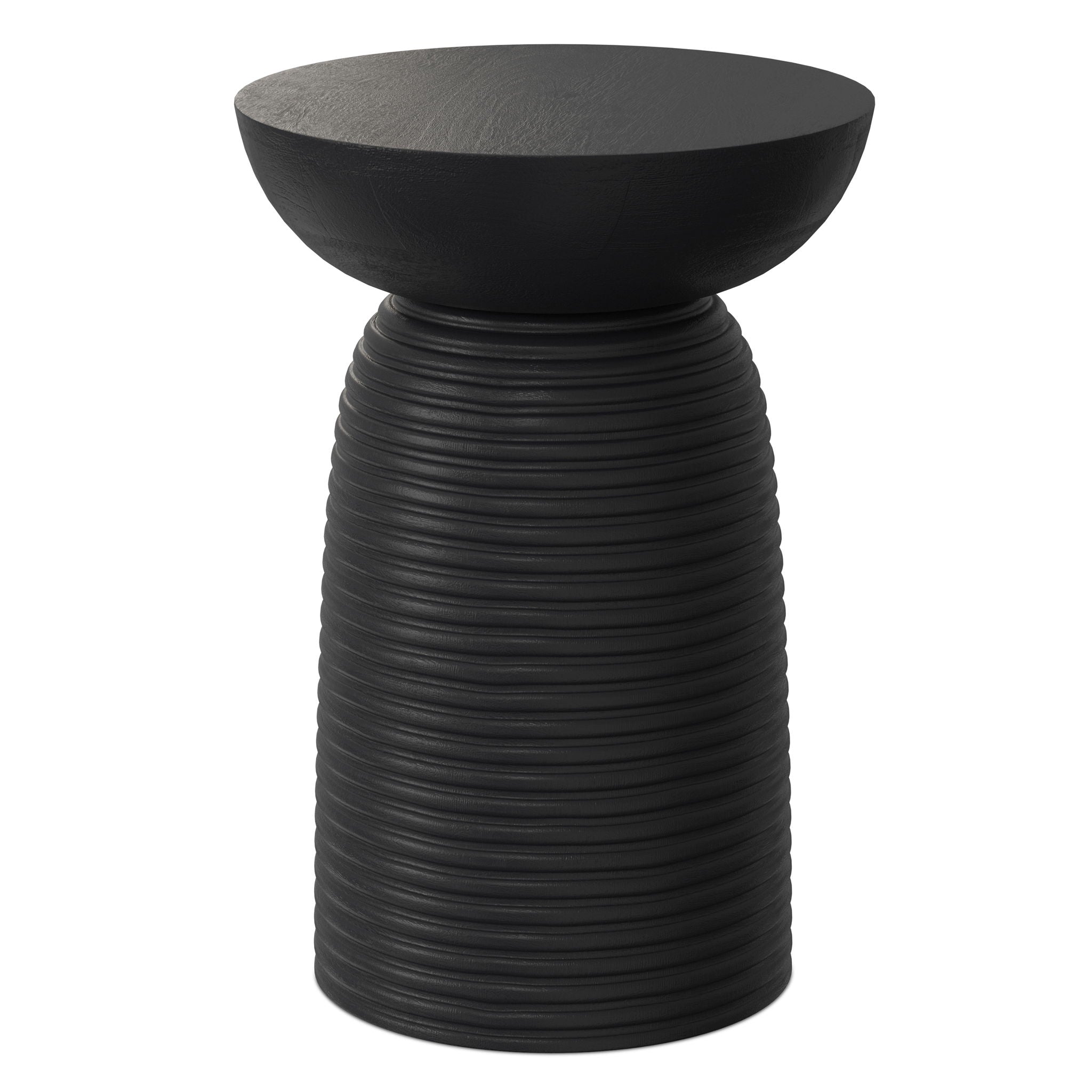 Boyd - Ribbed Accent Table - Black by HouseOfZazla
