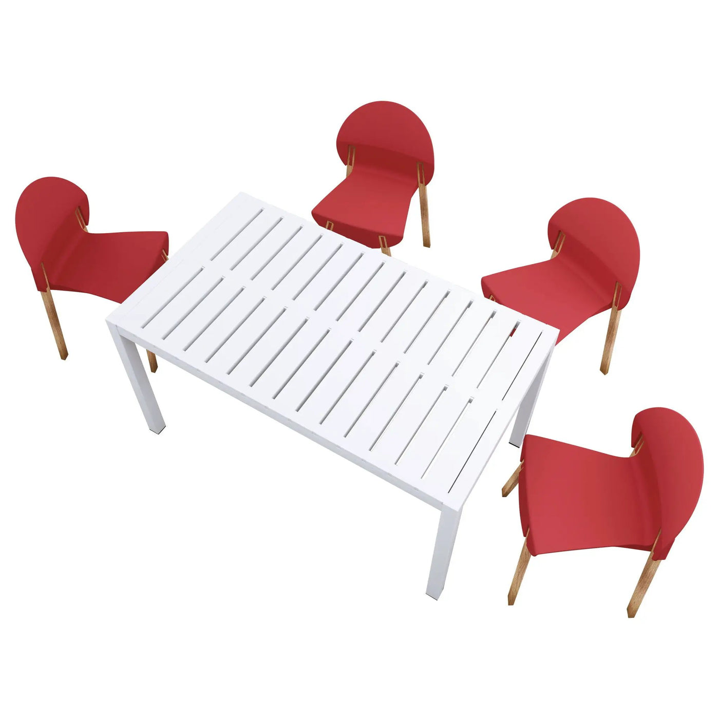 4 Piece Set Of Single Chairs With Long Table by HouseOfZazla
