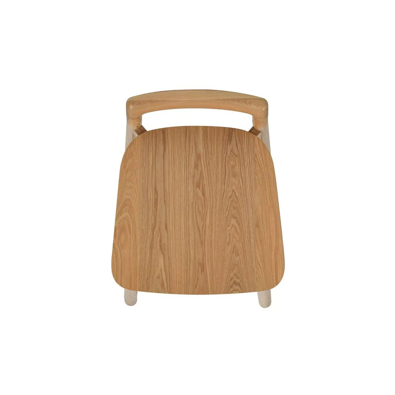 Sven - Modern Minimalist Low Back Counter Stool - Natural Blonde Ash by Unique Piece Furniture