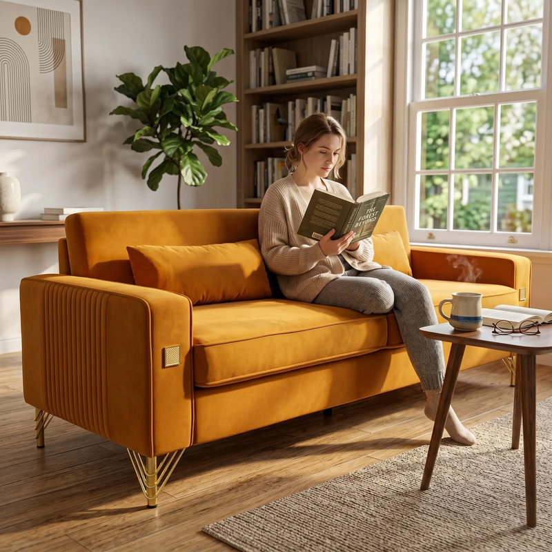 Luxury Velvet Sofa by HouseOfZazla
