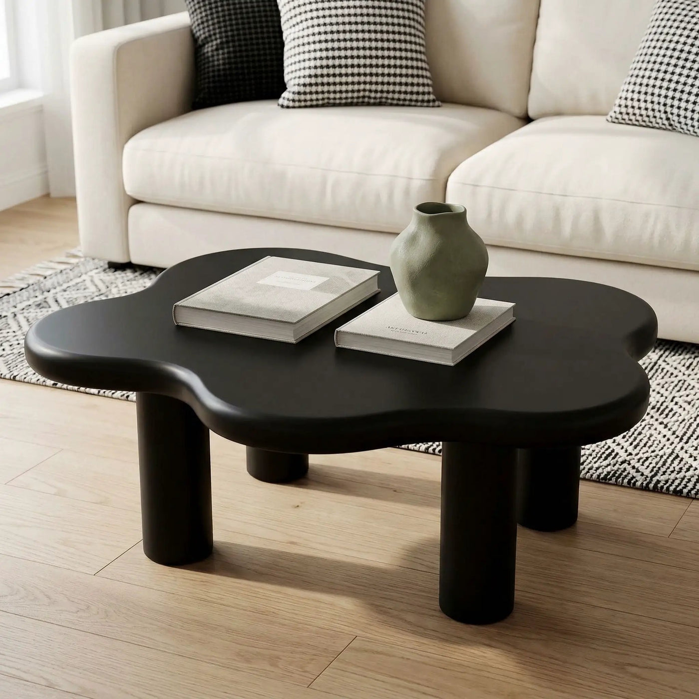 Cloud Shaped Coffee Table With 4 Round Legs by HouseOfZazla