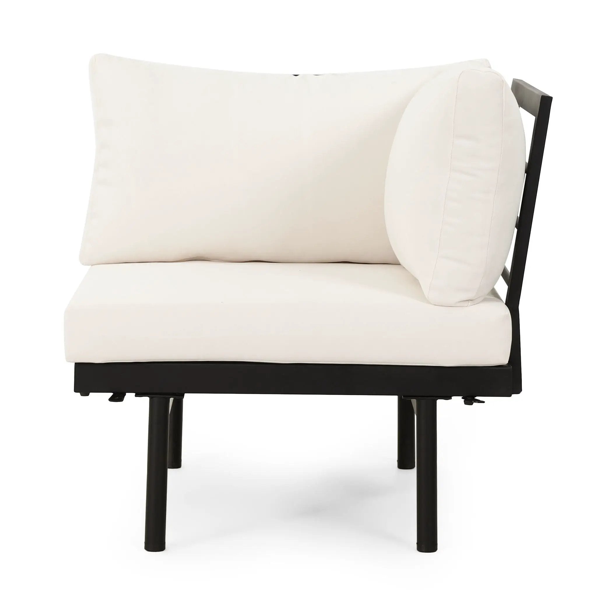 Theo Sofa Corner and Coffee Table Set - Cream by HouseOfZazla