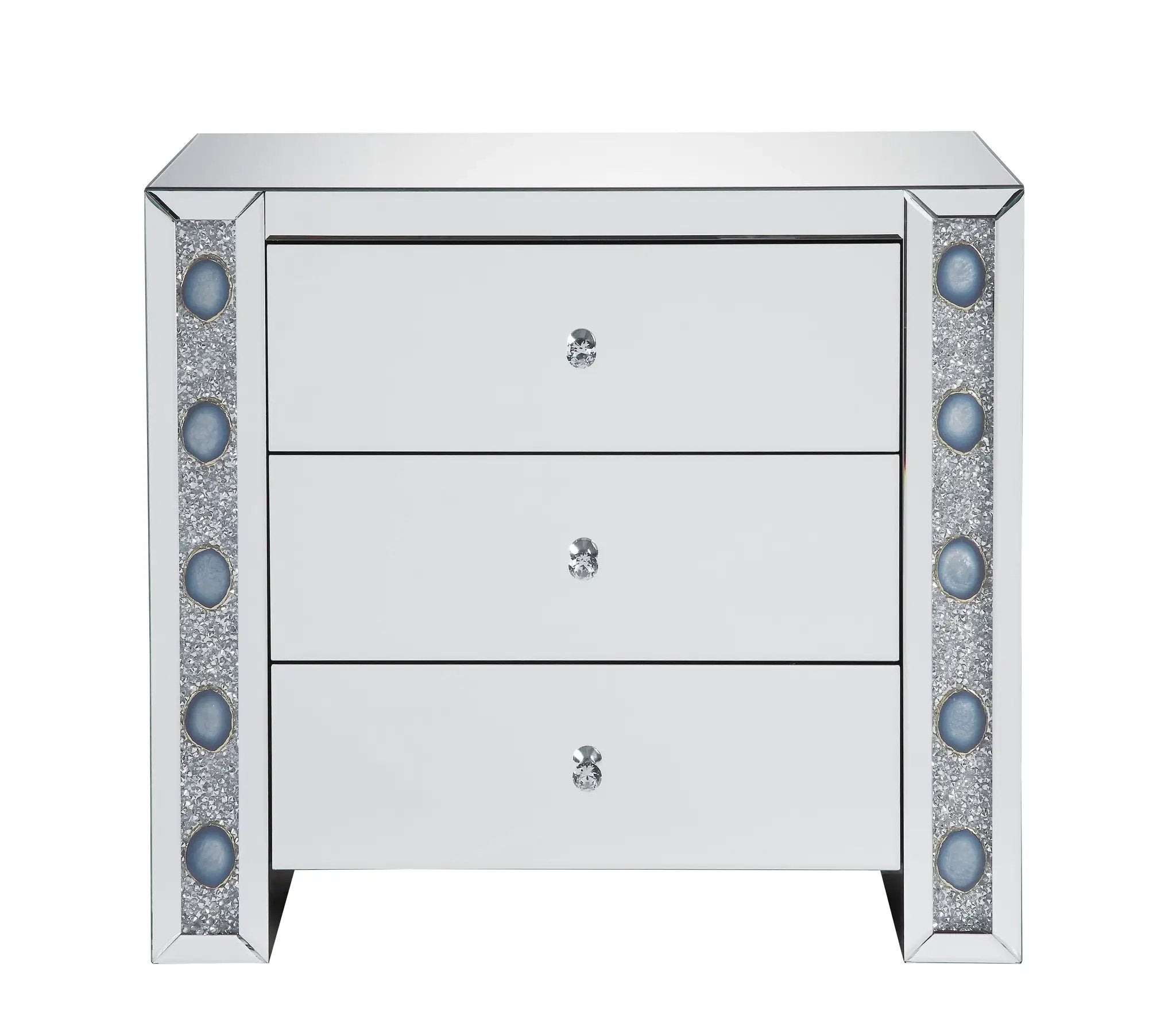 Sonia Mirrored & Faux Agate Console Cabinet (Assembled) by HouseOfZazla