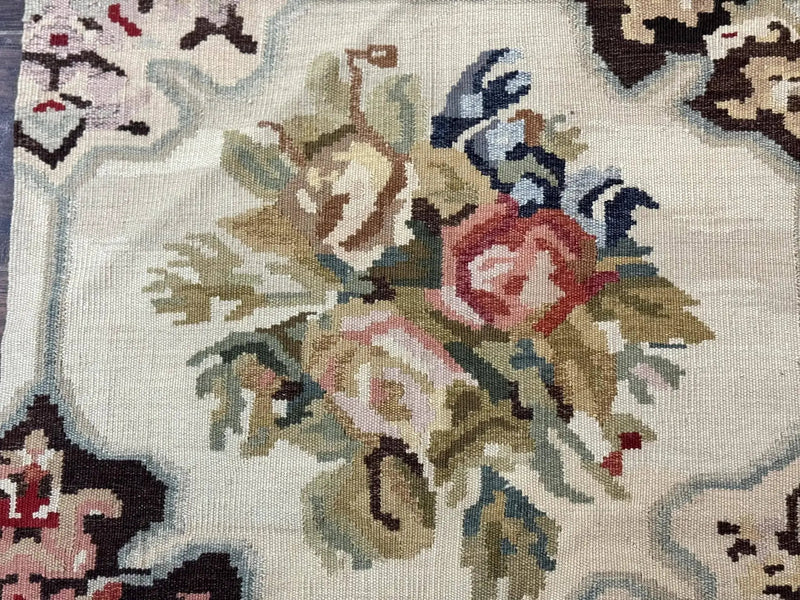 Antique Bessarabian Flatweave Kilim Rug 2x3, Sampler Rug 2 x 3 ft, Small Flatweave, Wool Handmade by Jewel Rugs
