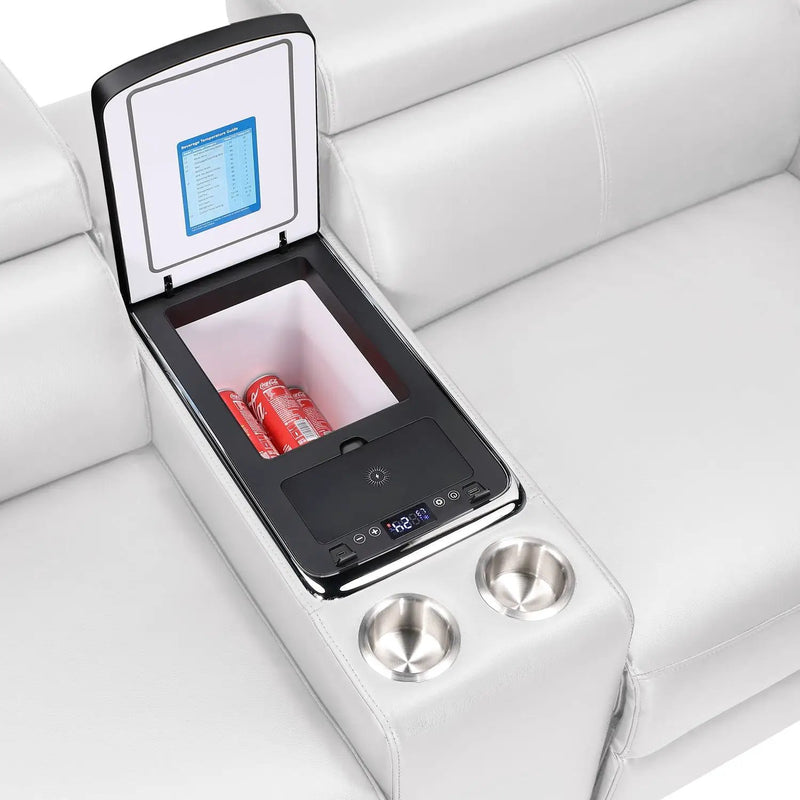 Nova - Sectional With Bluetooth Speaker, LED And Lifting Wine Cabinet by HouseOfZazla