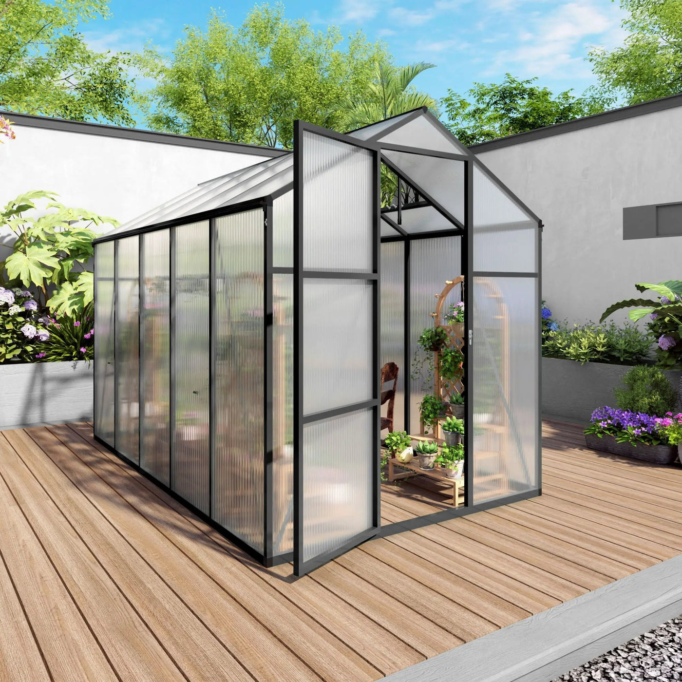 Gain Height Windproof Greenhouse With Raised Base by HouseOfZazla