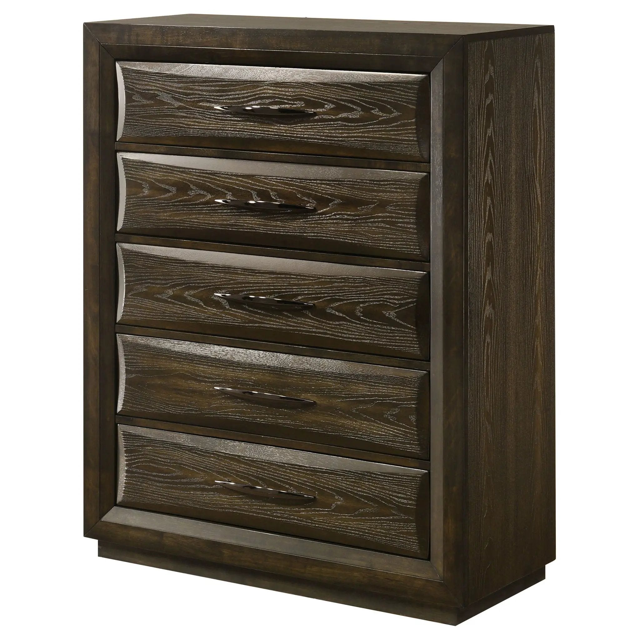 Atlas 5-drawer Bedroom Chest of Drawers Dark Oak by Unique Piece Furniture