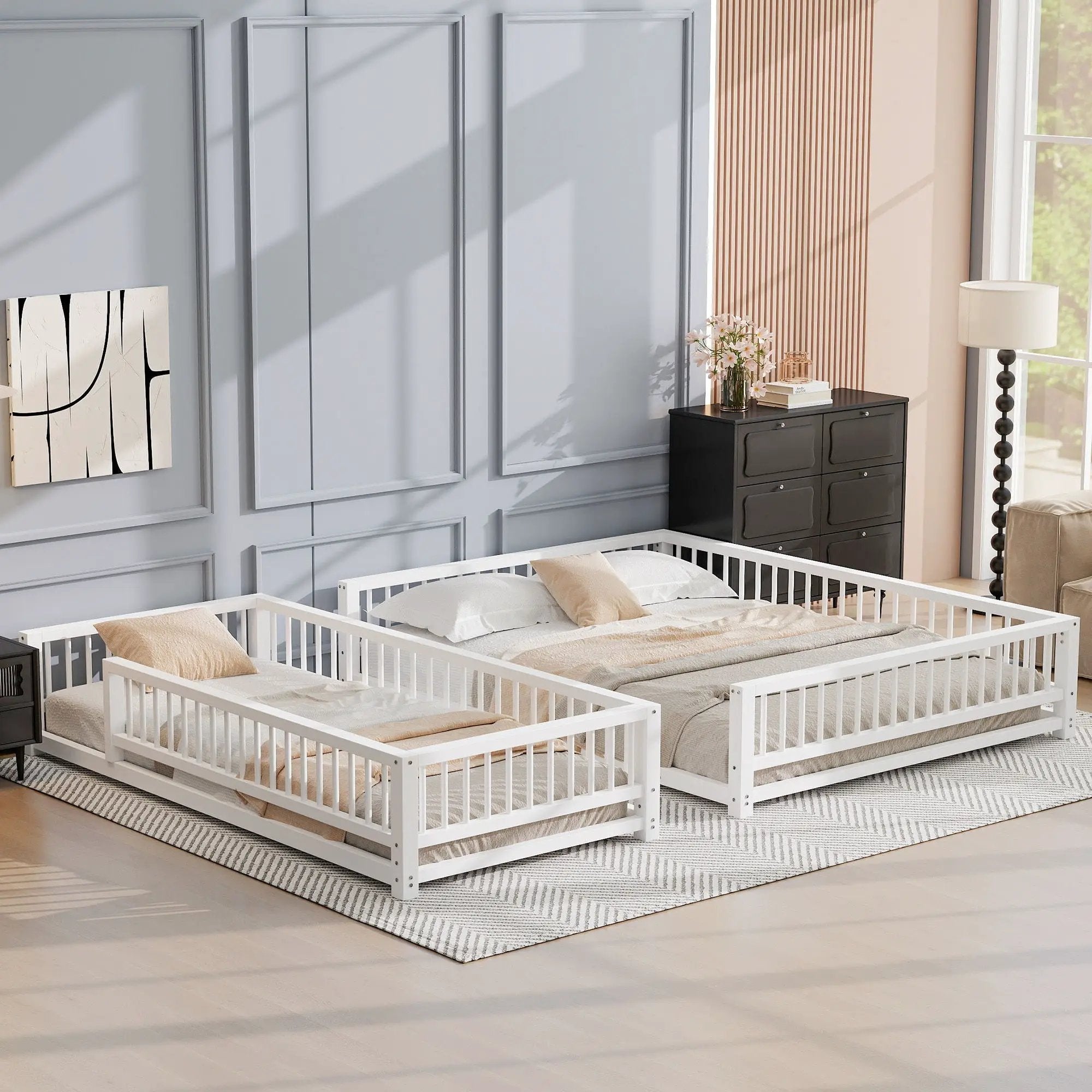 Bunk Bed With Ladder And Safety Guardrails by HouseOfZazla