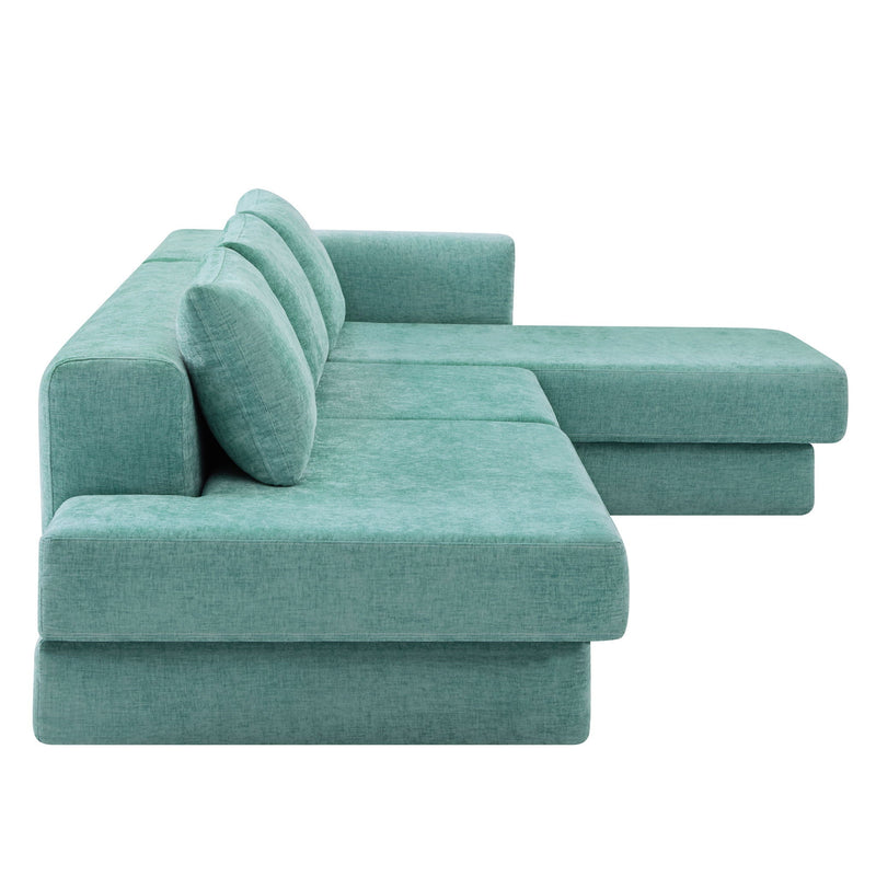L-Shaped Modular Sofa With Double Layer Cushion by HouseOfZazla