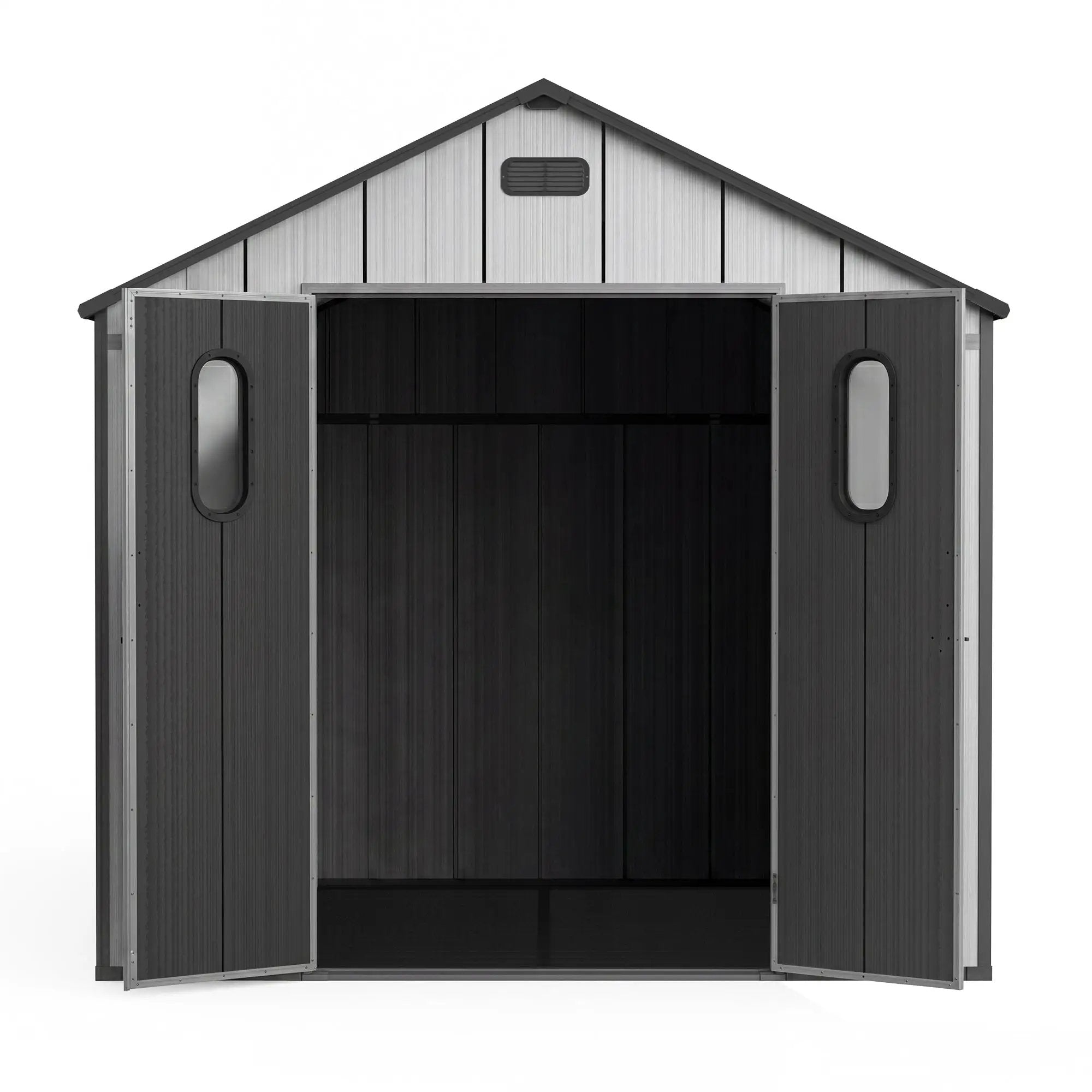 8x8 Ft Resin Outdoor Storage Shed with Floor by HouseOfZazla