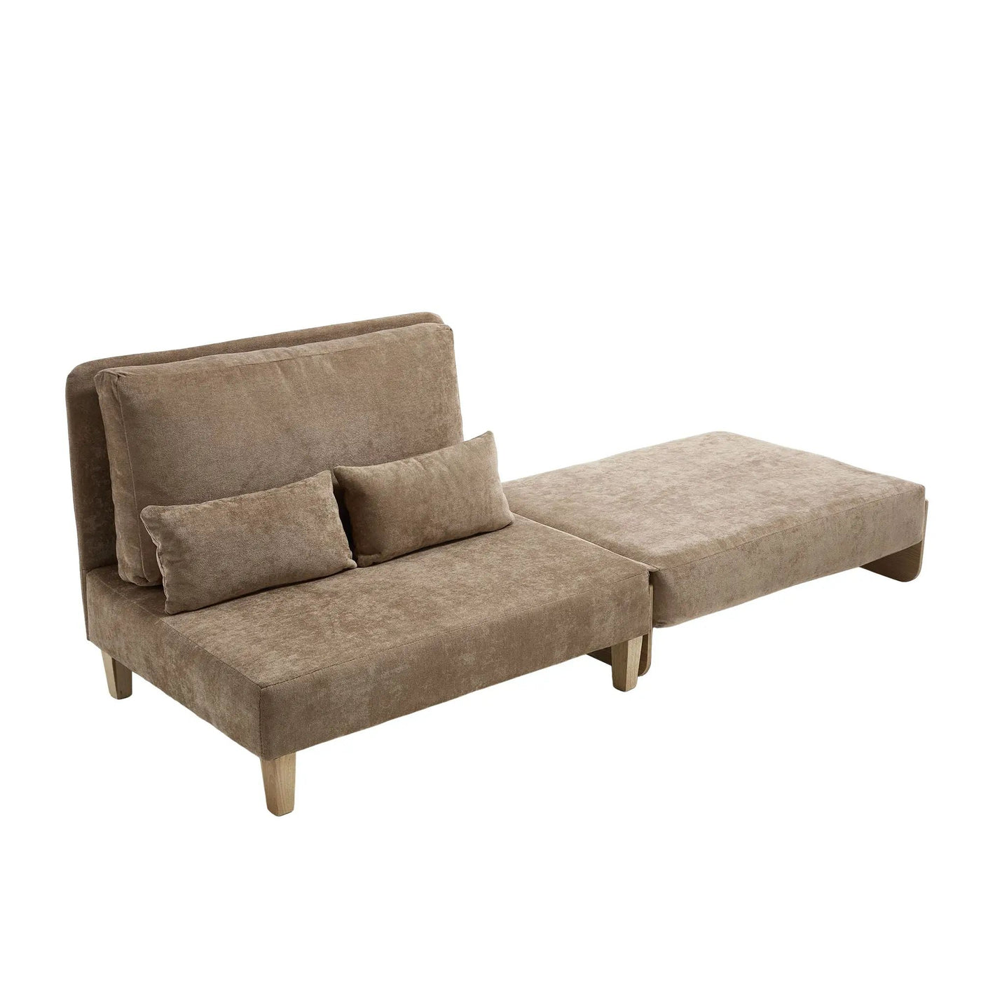 Mid Century Modern Foldable Sofa Bed, 3 In 1 Convertible Sleeper With 3 Pillows by HouseOfZazla