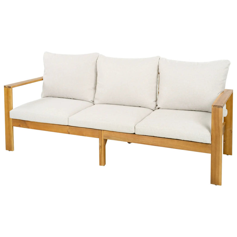 Outdoor 3pcs Acacia Sectional Patio Sofa Set by HouseOfZazla