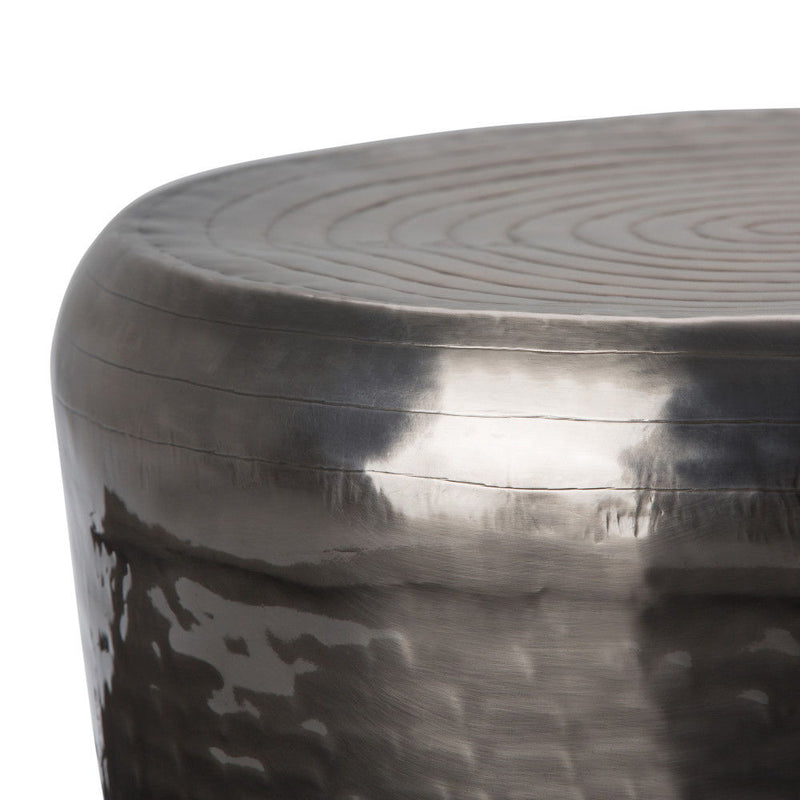 Troy - Metal Accent Table - Antique Silver by HouseOfZazla