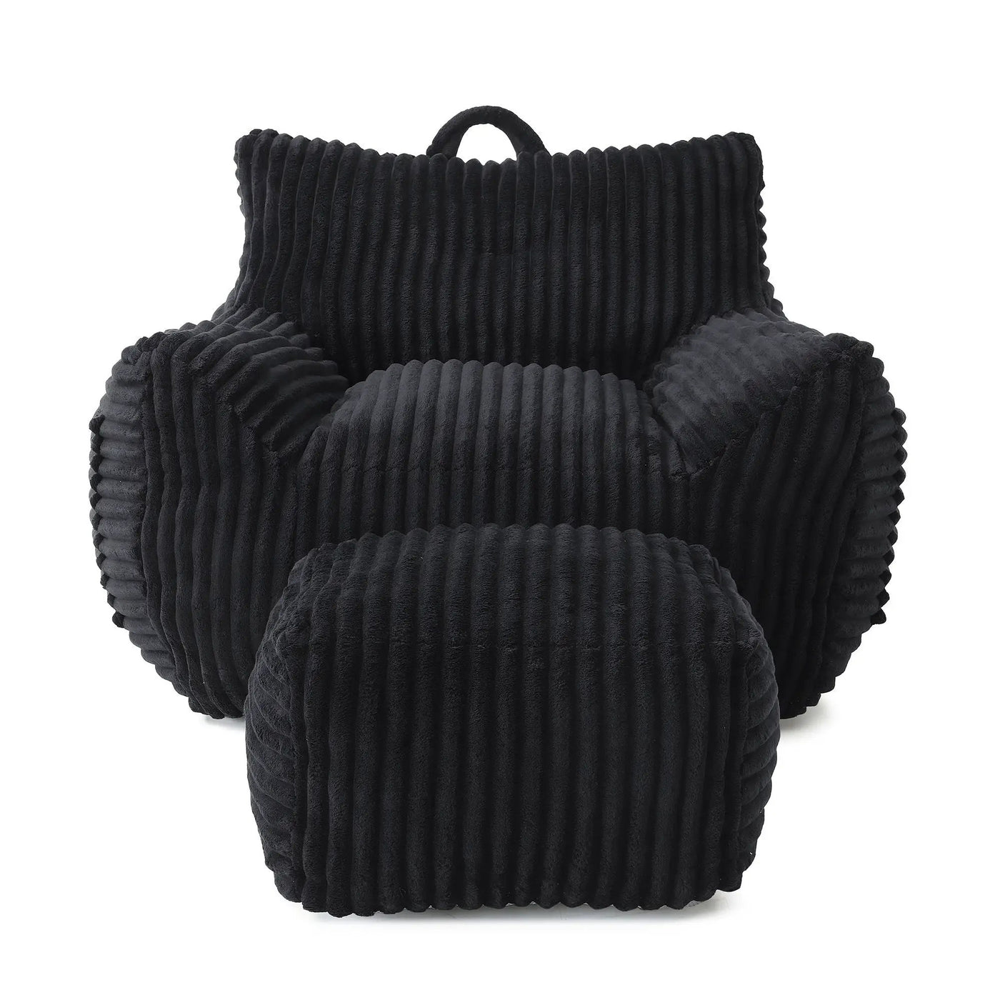 Giant Bean Bag Chair With Armrests And Footstool by HouseOfZazla