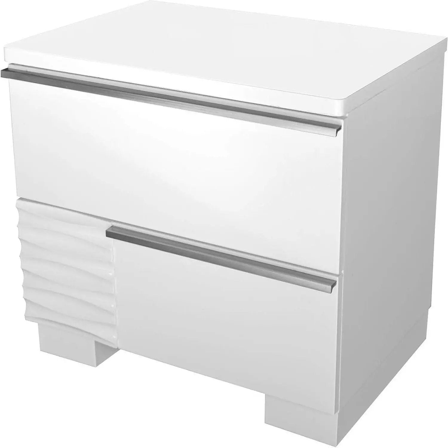 2 Drawer Nightstand, Bedside Table - White by Unique Piece Furniture