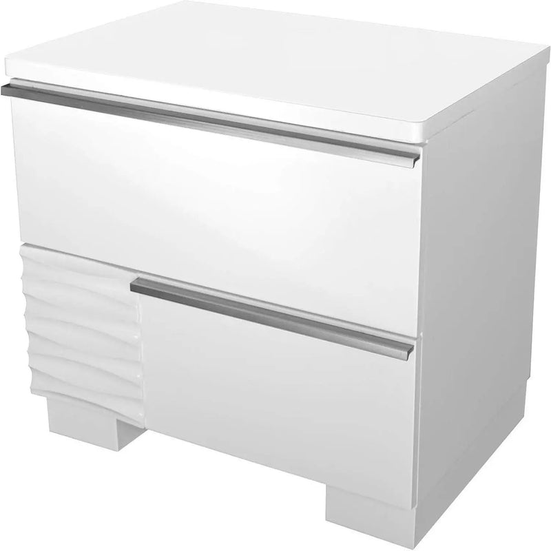 2 Drawer Nightstand, Bedside Table - White by Unique Piece Furniture