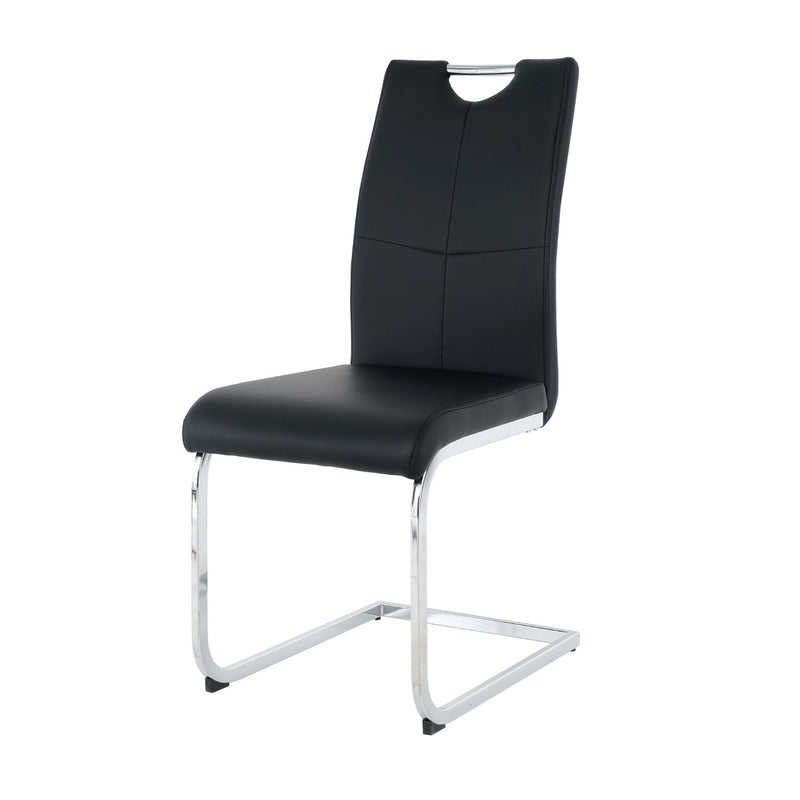 Modern Dining Chairs With Padded Seat And Metal Legs by HouseOfZazla