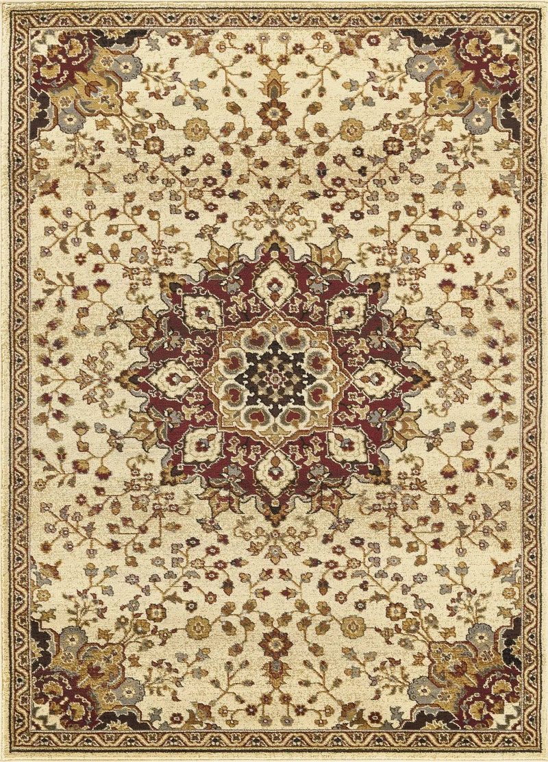 Classic GC_VIN5014 Cream Area Rug by HouseOfZazla