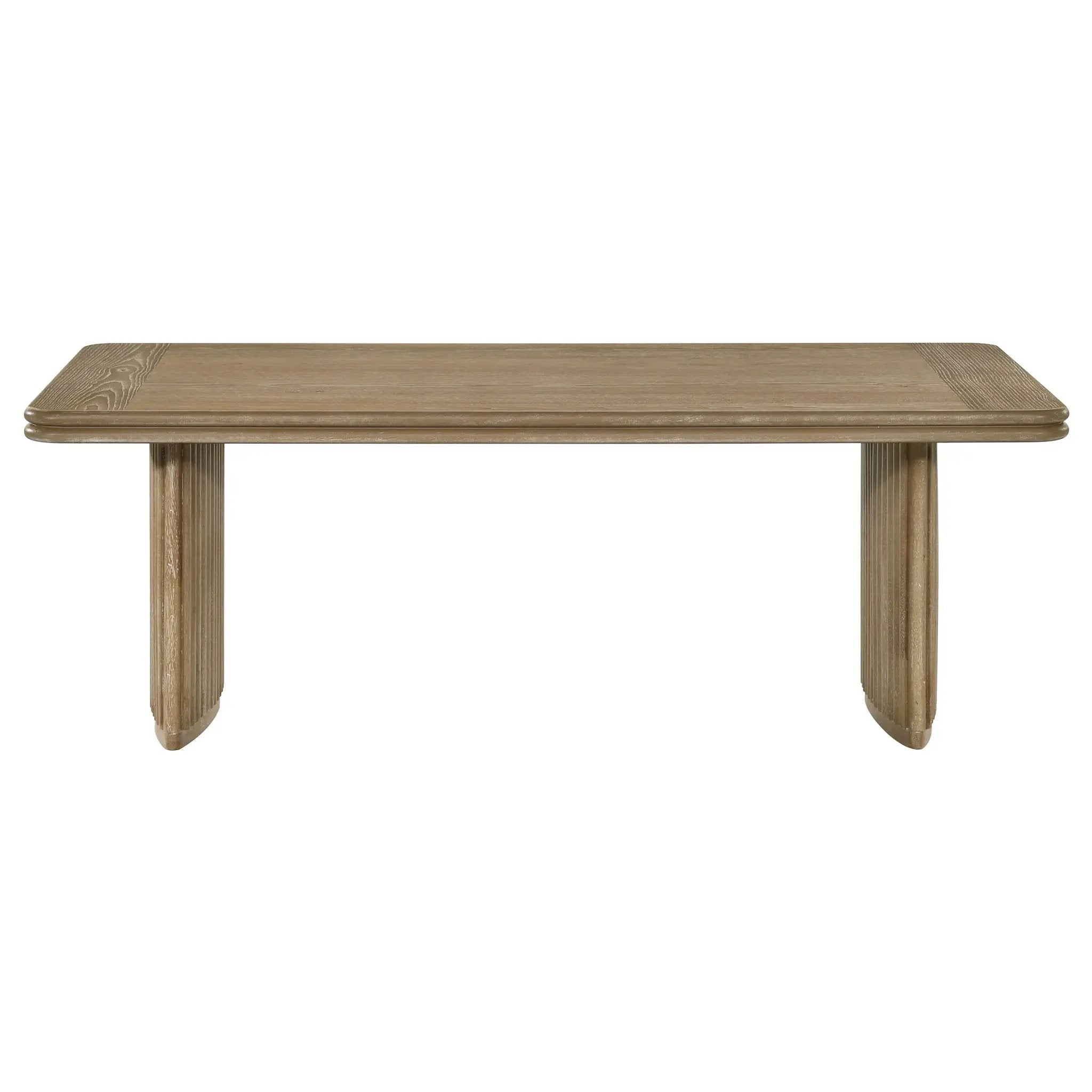 Adina Rectangular Wood Coffee Table Distressed Light Brown by Unique Piece Furniture