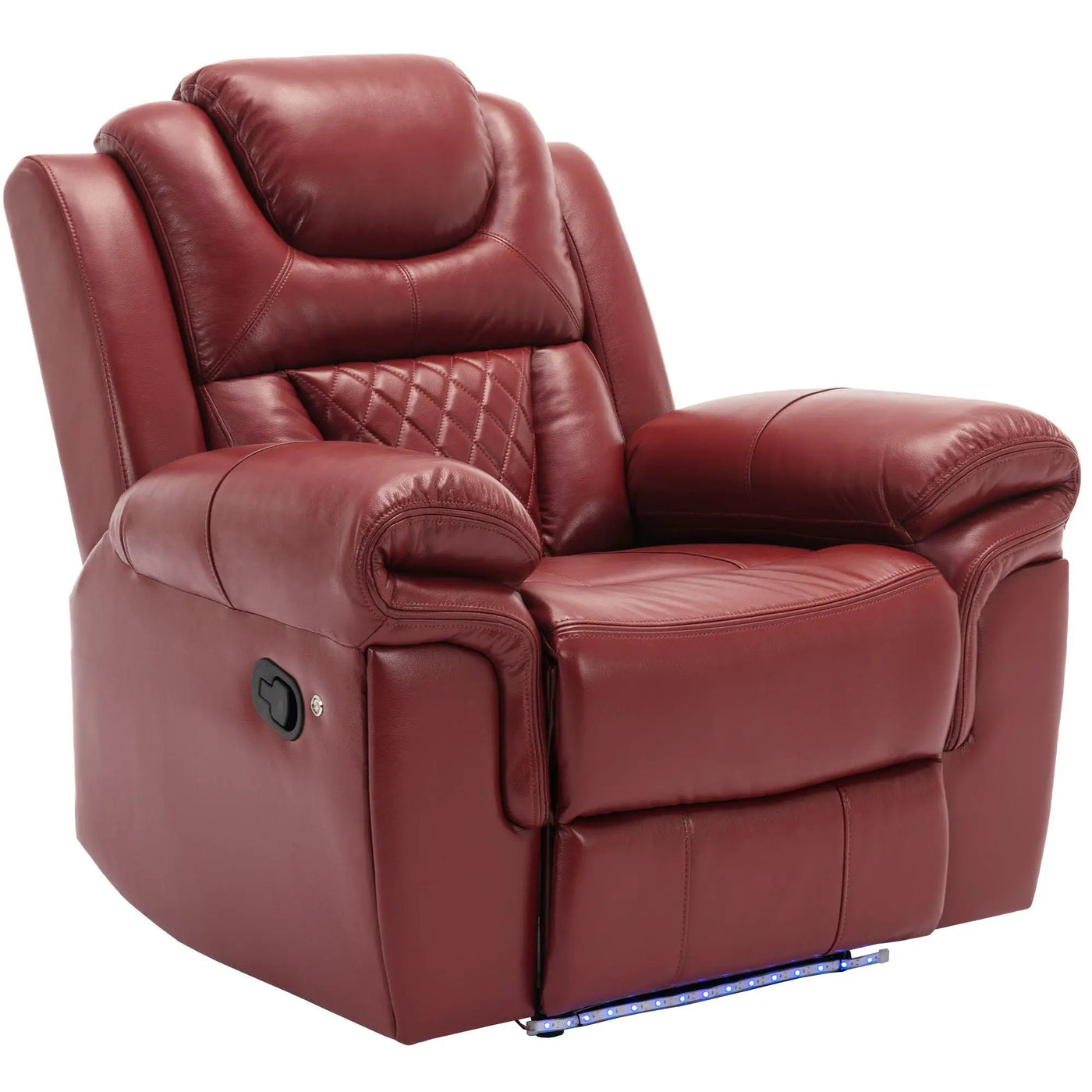 3 Pieces Recliner Sofa Sets Home Theater Seating Manual Recliner Chair With Center Console And LED Light Strip For Living Room by HouseOfZazla