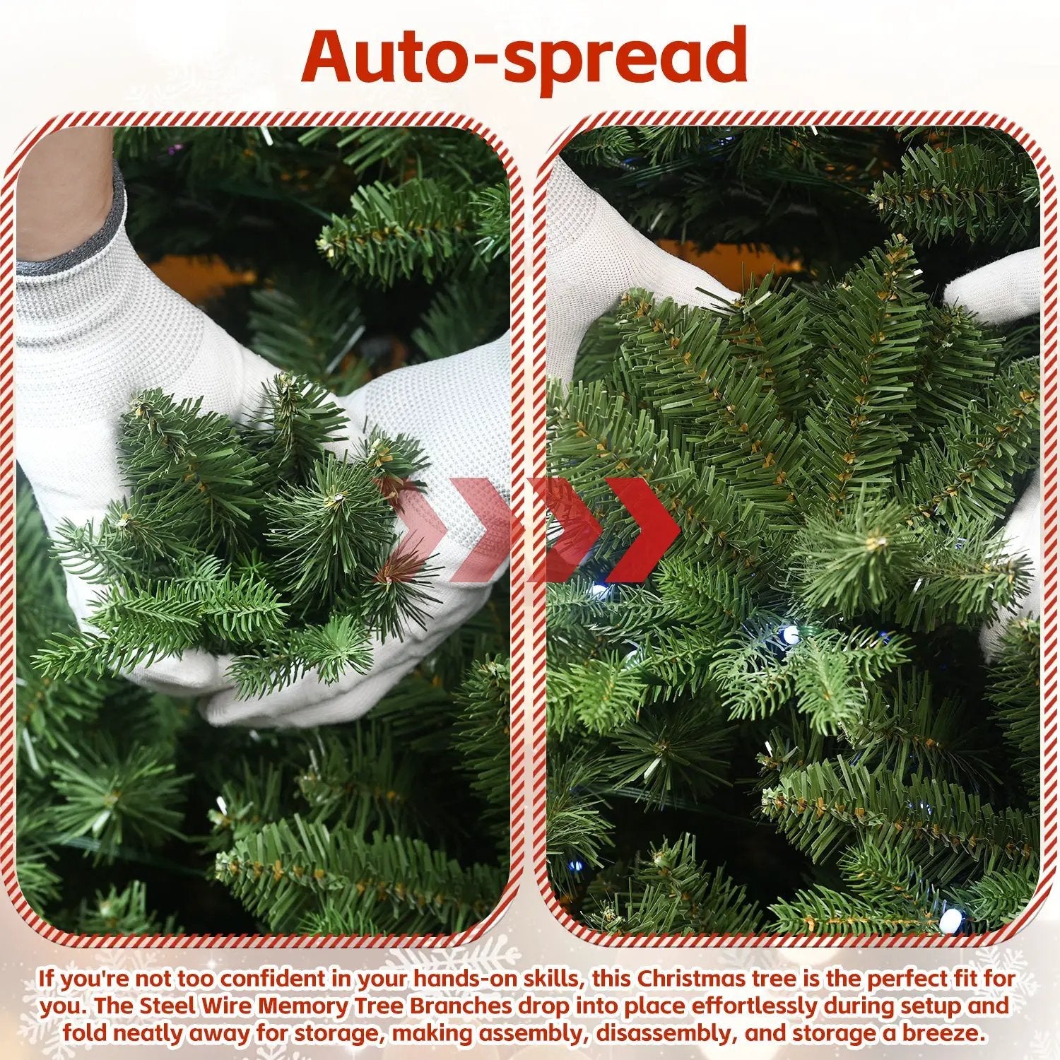 7FT Prelit Christmas Tree with 340 RGB LED Lights by HouseOfZazla