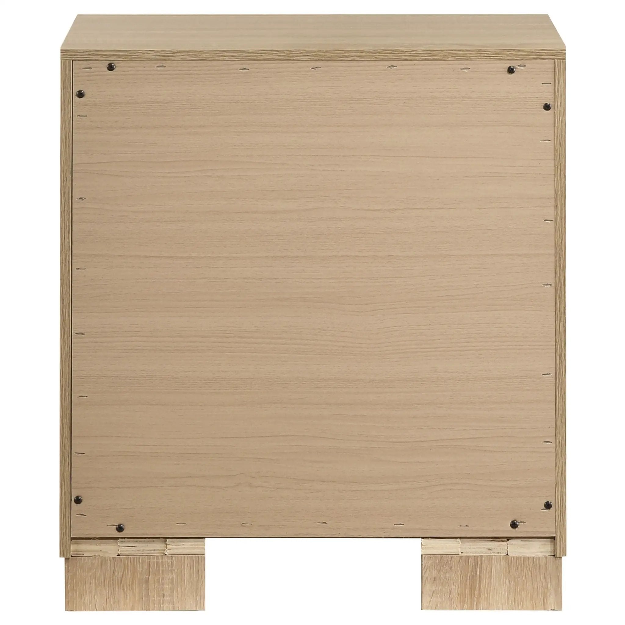 Arielle 2-drawer Bedroom Nightstand with Casters Light Oak by Unique Piece Furniture