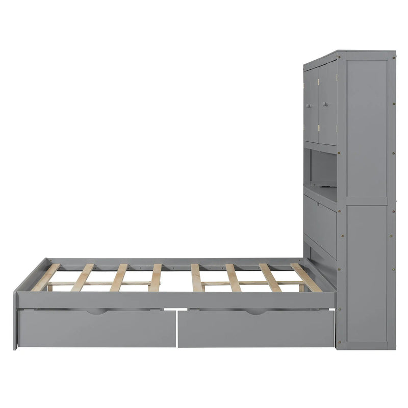 Platform Bed With USB, Storage Headboard & Drawers by Unique Piece Furniture