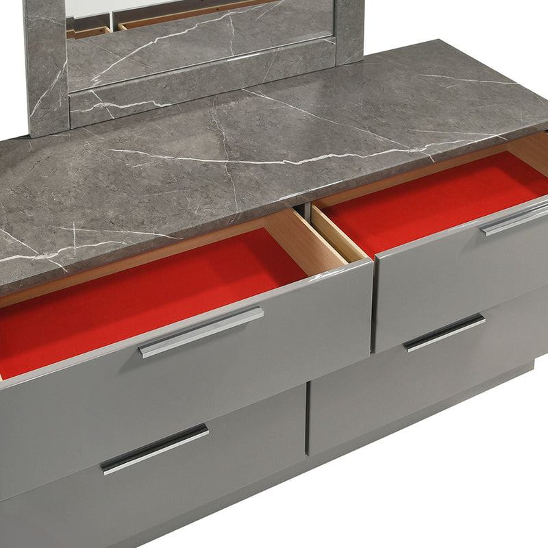 Elara - Dresser With Spacious Drawers - Gray by HouseOfZazla