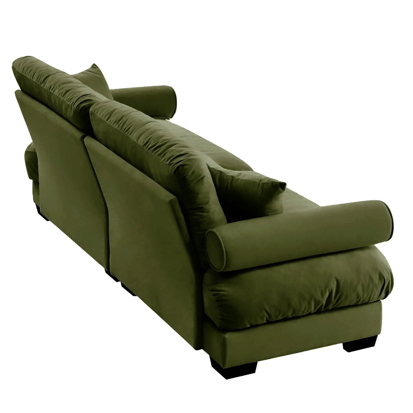 Modern Sofa With Bolstered Armrests And Pillows by HouseOfZazla