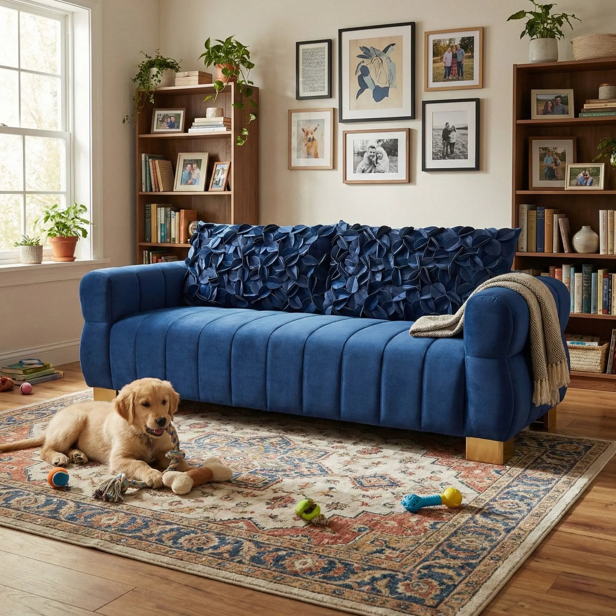 FX-P56-RBH Velvet Sofa by HouseOfZazla