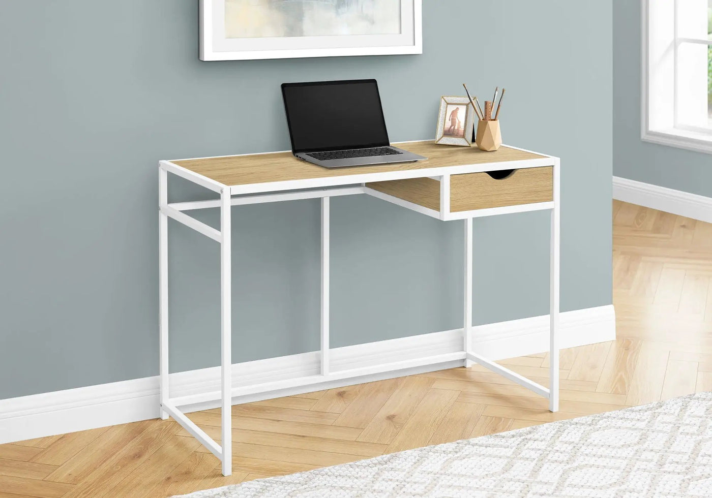 Computer Desk For Home Office, 1 Storage Drawer, Contemporary & Modern by HouseOfZazla