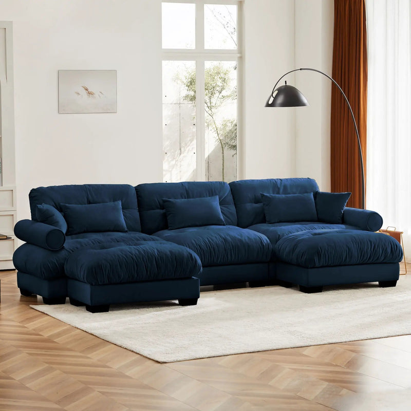 Super Comfort Oversized Modular Sectional Sofa With Movable Ottoman by HouseOfZazla