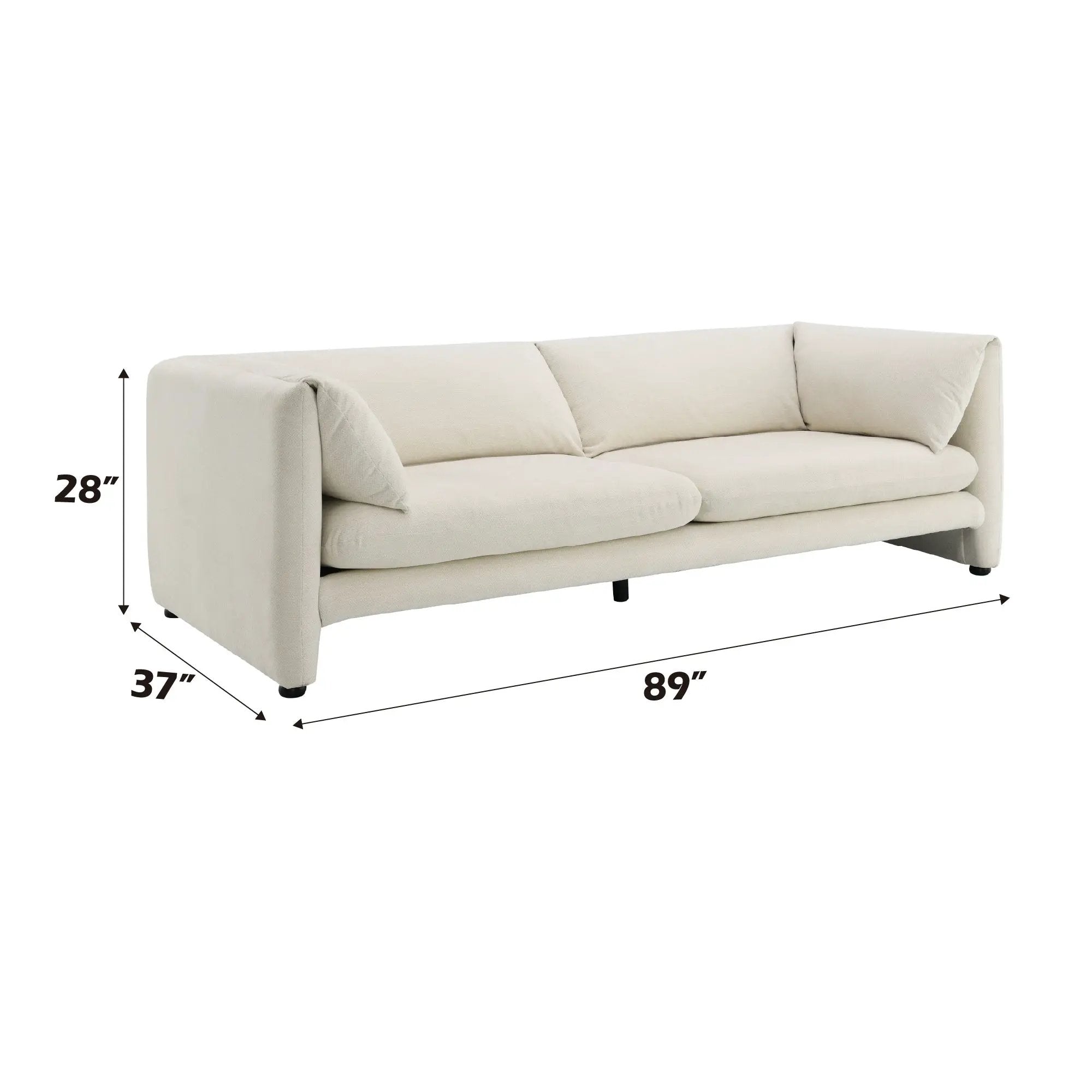 Jaeda Beige Boucle Sofa by HouseOfZazla