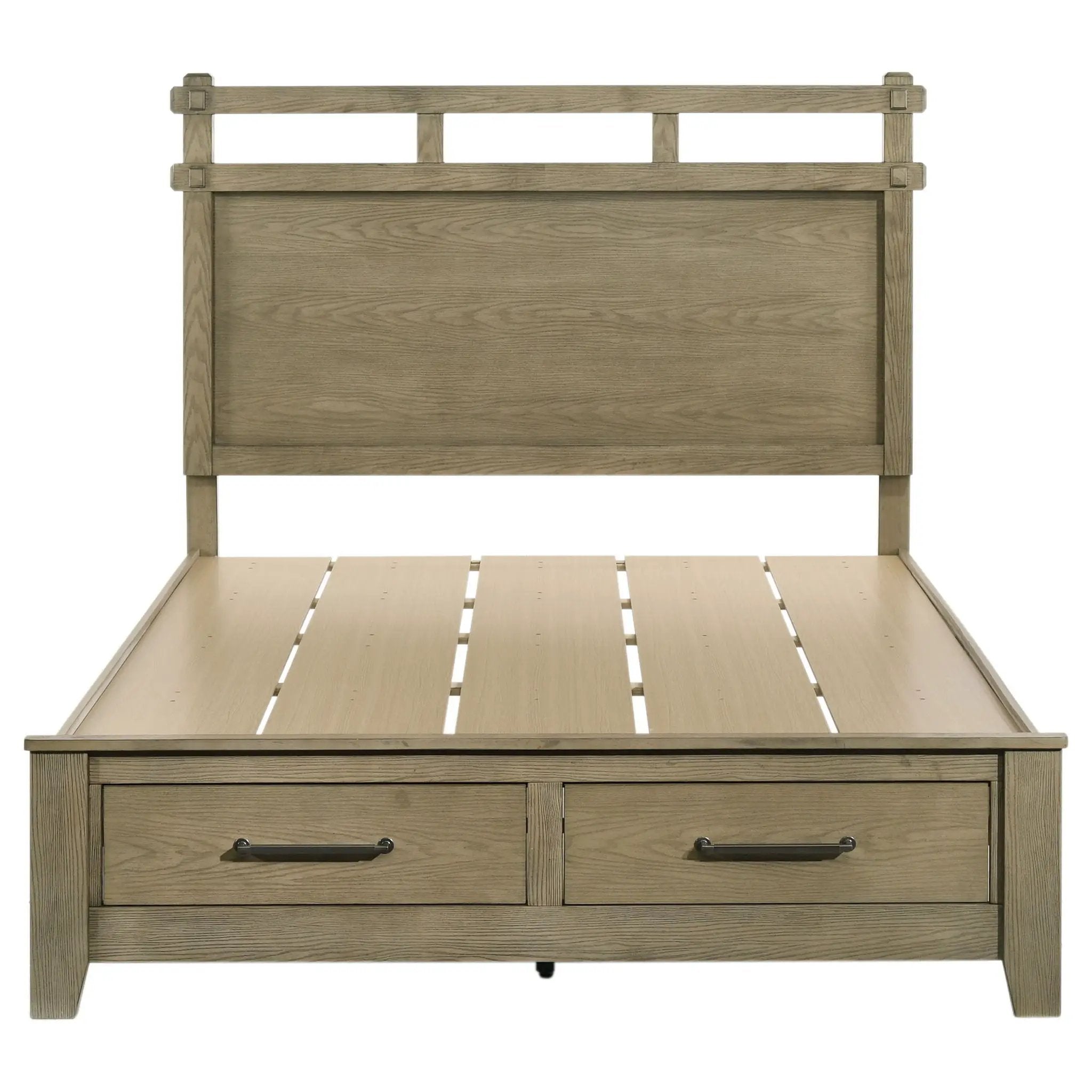 Hazlewood 59-inch Queen Panel Storage Bed Vineyard Oak by Unique Piece Furniture