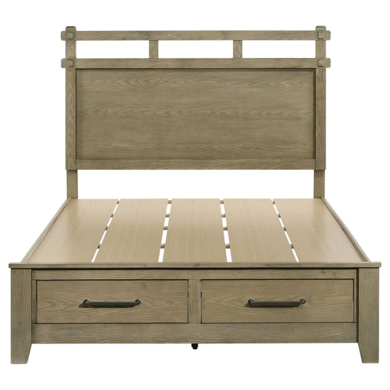 Hazlewood 59-inch Queen Panel Storage Bed Vineyard Oak by Unique Piece Furniture