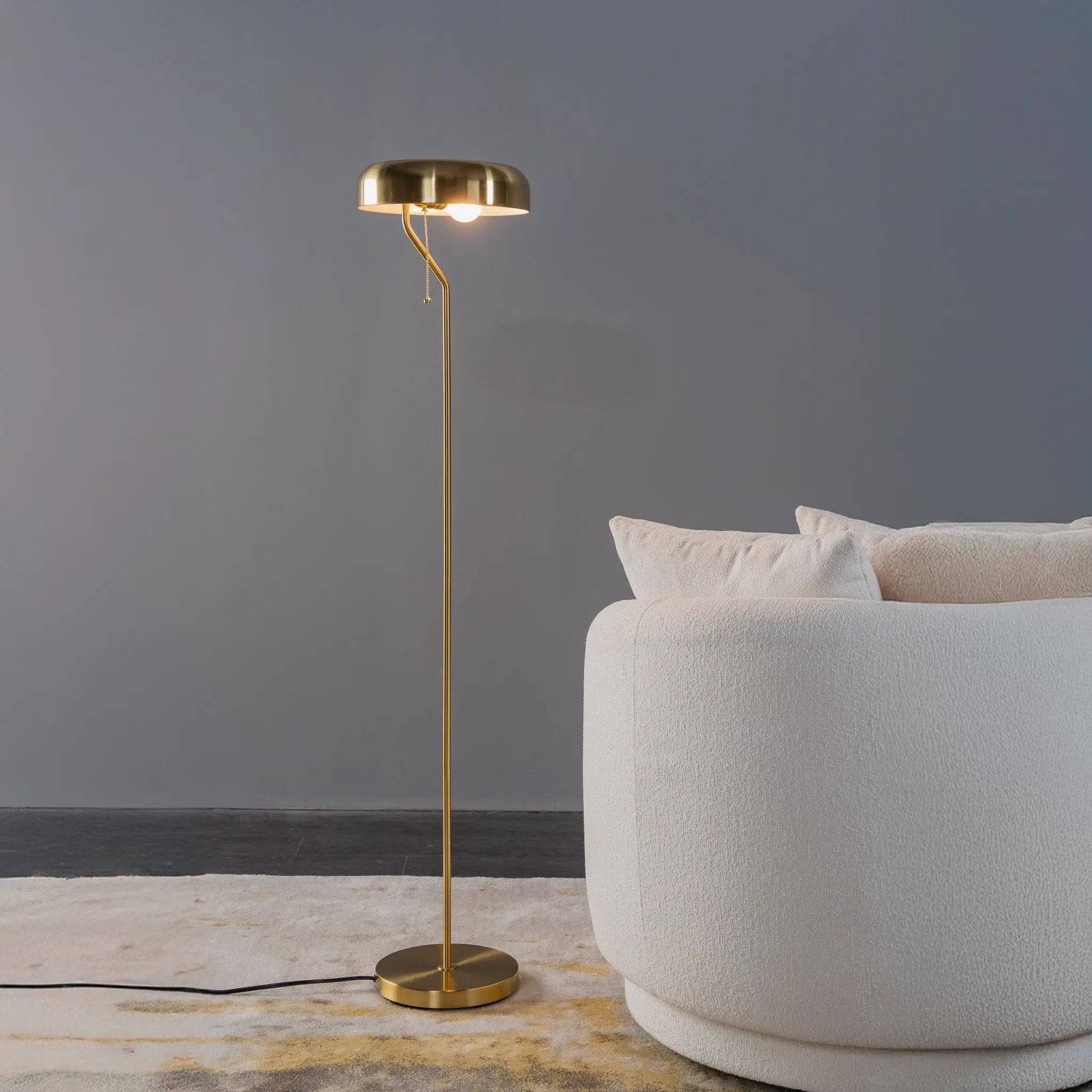 Spectra - Tall Corner Floor Lamp For Living Room - Gold by HouseOfZazla