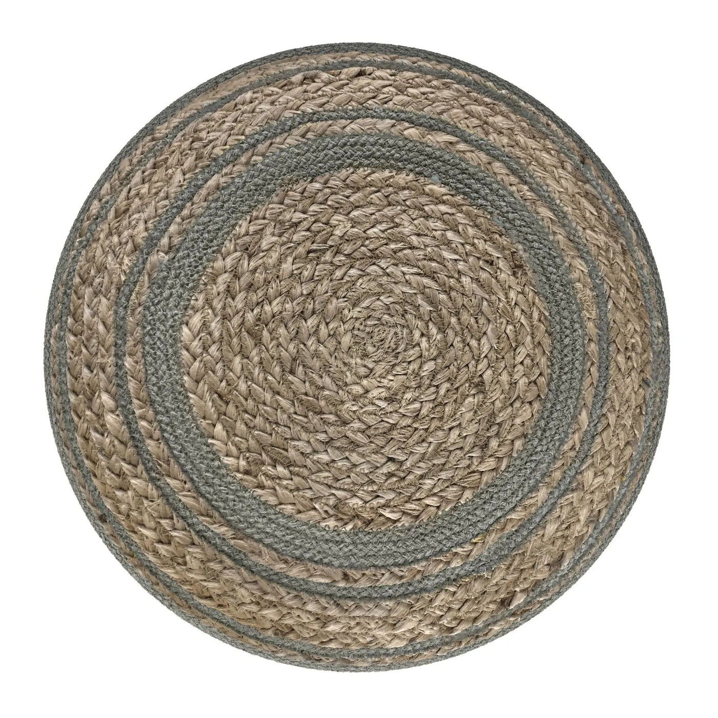 Serena - Handcrafted Round Braided Pouf by HouseOfZazla