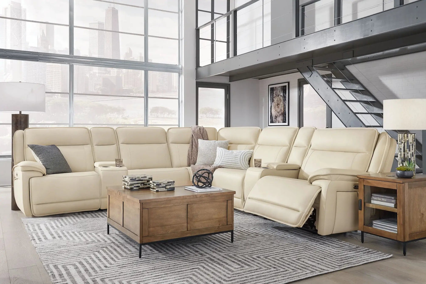 Double Deal - Reclining Sectional by Unique Piece Furniture
