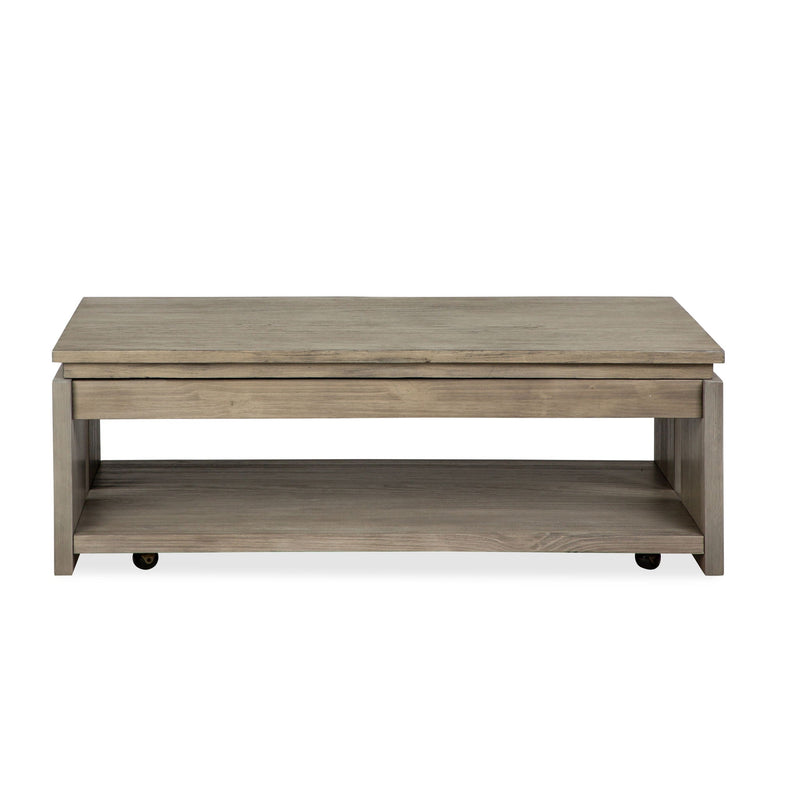 Conrad - Rectangular Lift Top Storage Cocktail Table With Casters - Stone Harbor Gray, photo 3 of 7
