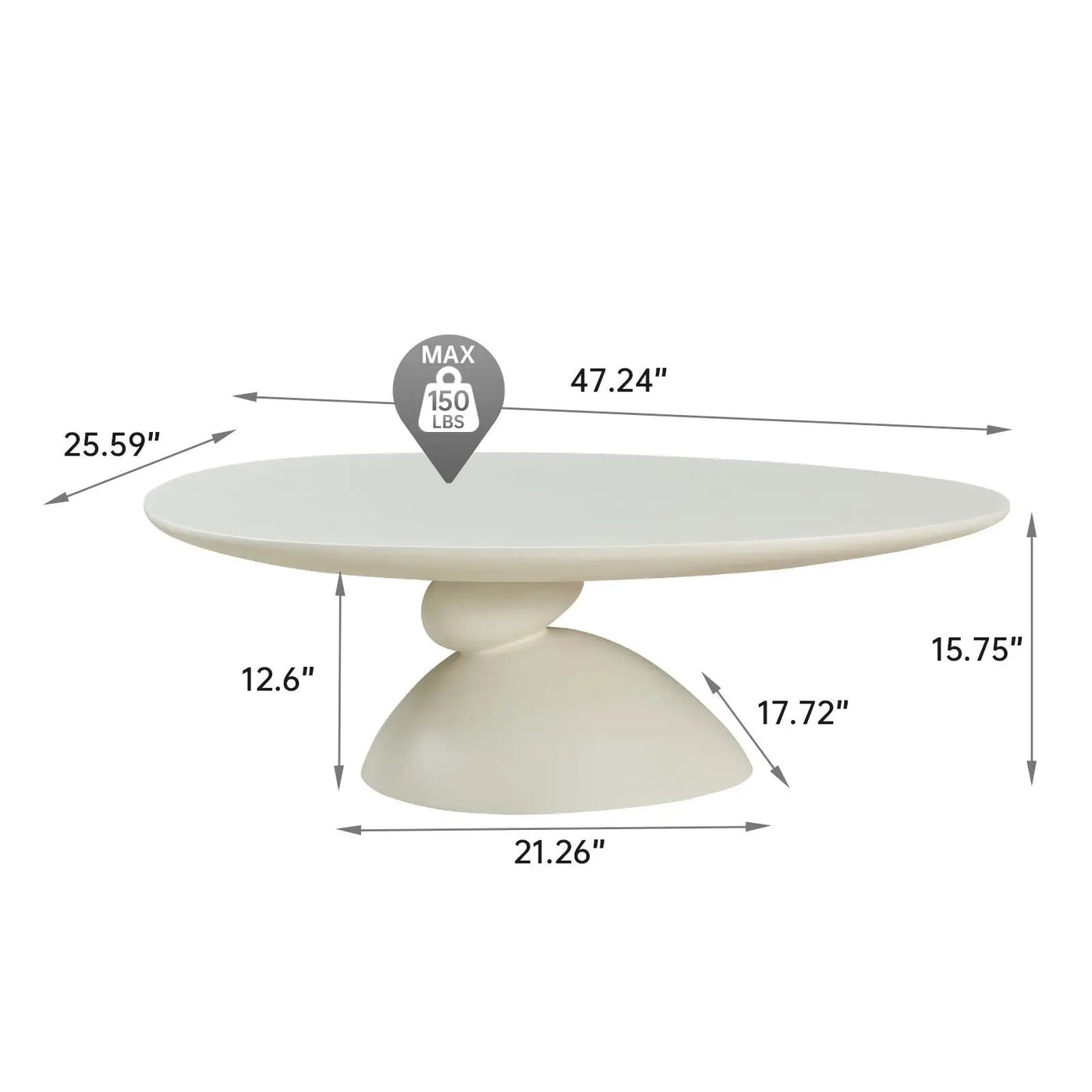 Lucky Stone Shaped Table by HouseOfZazla