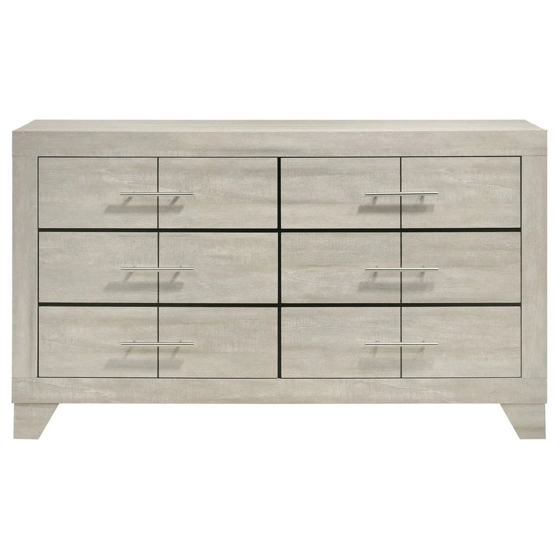 Trenton 6-drawer Bedroom Dresser Rustic Cream by Unique Piece Furniture