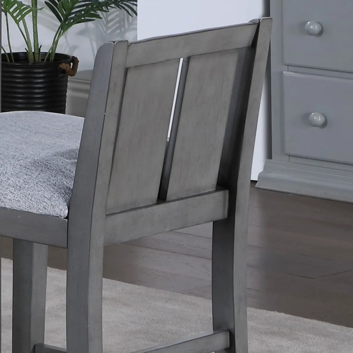 Graham - 3 Piece Small Space Counter Height Dining Table With Shelves And 2 Chairs (Set of 3) by HouseOfZazla