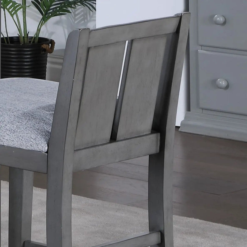 Graham - 3 Piece Small Space Counter Height Dining Table With Shelves And 2 Chairs (Set of 3) by HouseOfZazla