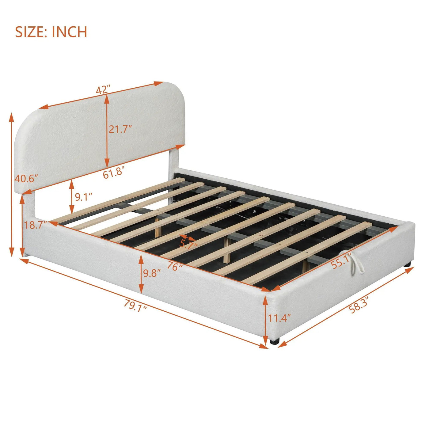 Upholstered Platform Bed With Hydraulic Storage System by HouseOfZazla