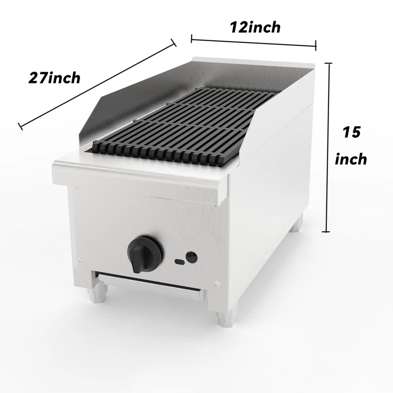 12 Inch Commercial Gas Lava Rock Charbroiler by HouseOfZazla